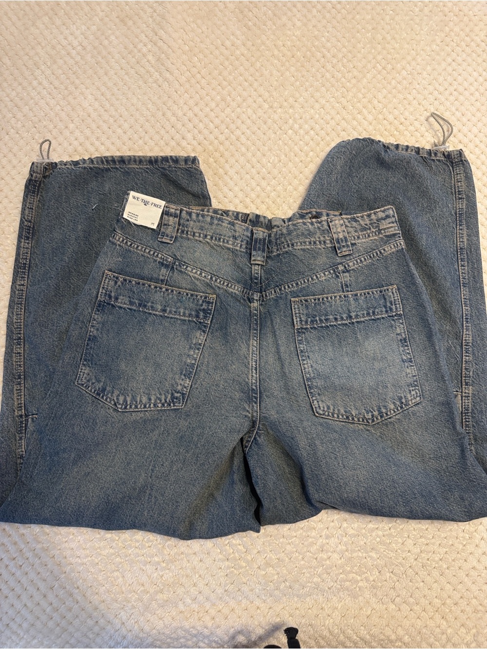 We The Free Newbies Slouchy Wide Leg Jeans in Medium Blue Wash